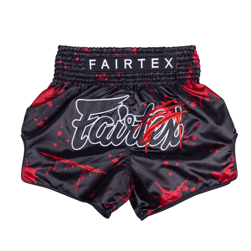 Fairtex Muay Thai Shorts BS Halloween02 - Demon's Bite, Black/Red