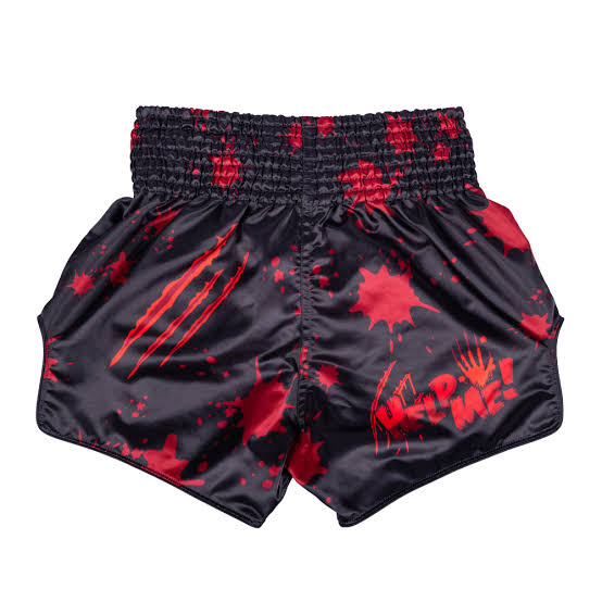Fairtex Muay Thai Shorts BS Halloween02 - Demon's Bite, Black/Red