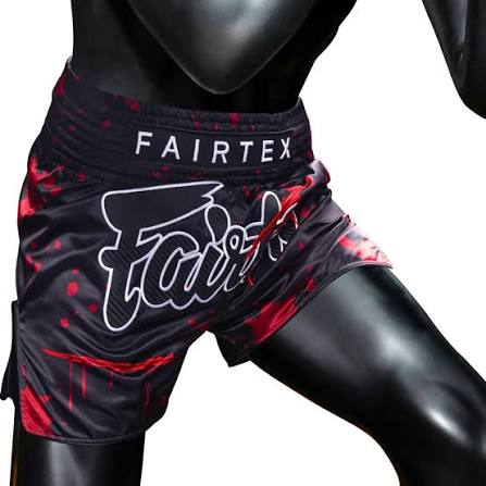Fairtex Muay Thai Shorts BS Halloween02 - Demon's Bite, Black/Red